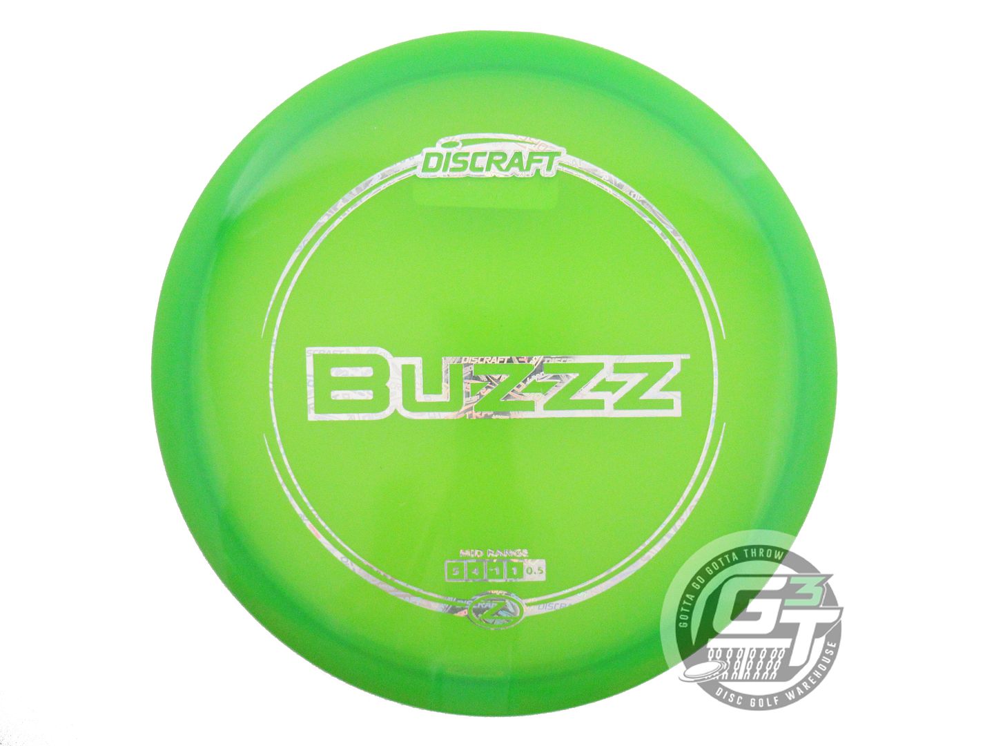 NOS Discraft Z Buzzz 177g Lime Holo Logo Foil Midrange Golf Disc