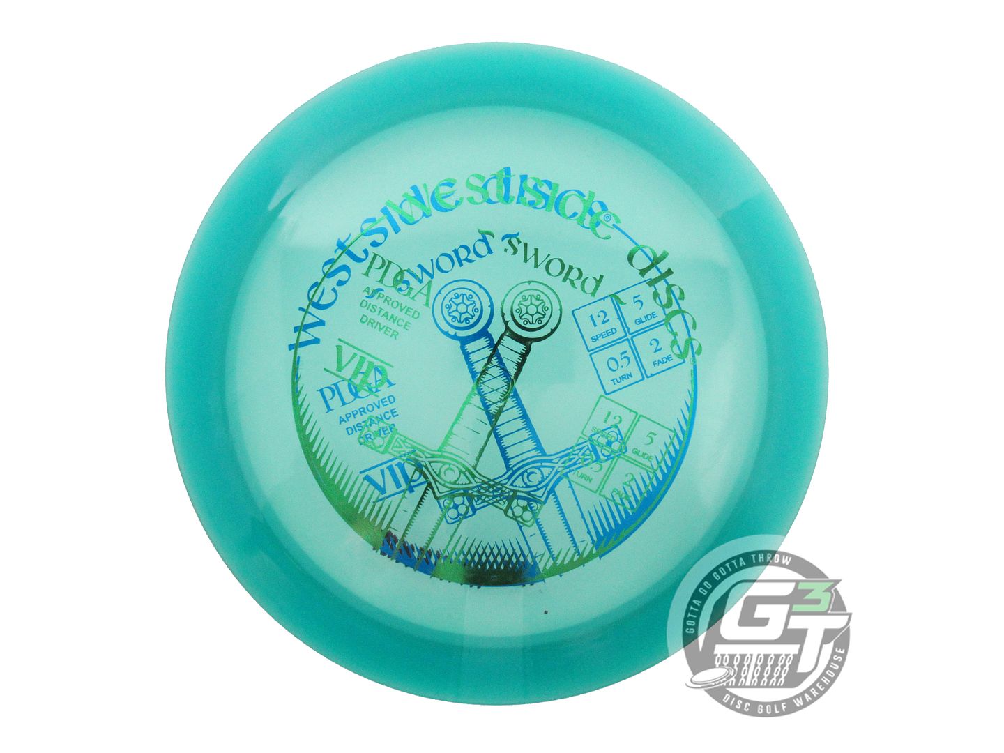 USED Westside Discs X-OUT VIP Sword 163g Teal Distance Driver Golf Disc