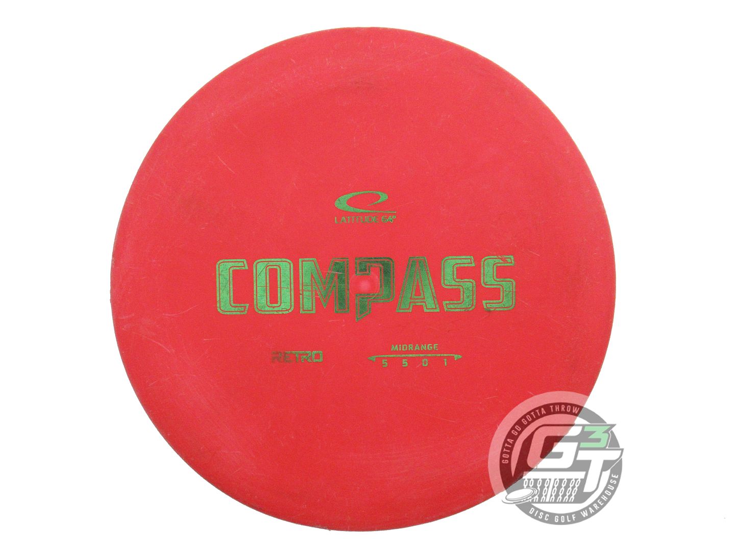 USED Latitude 64 Retro Burst Compass 177g Red Green Foil Midrange Golf Disc