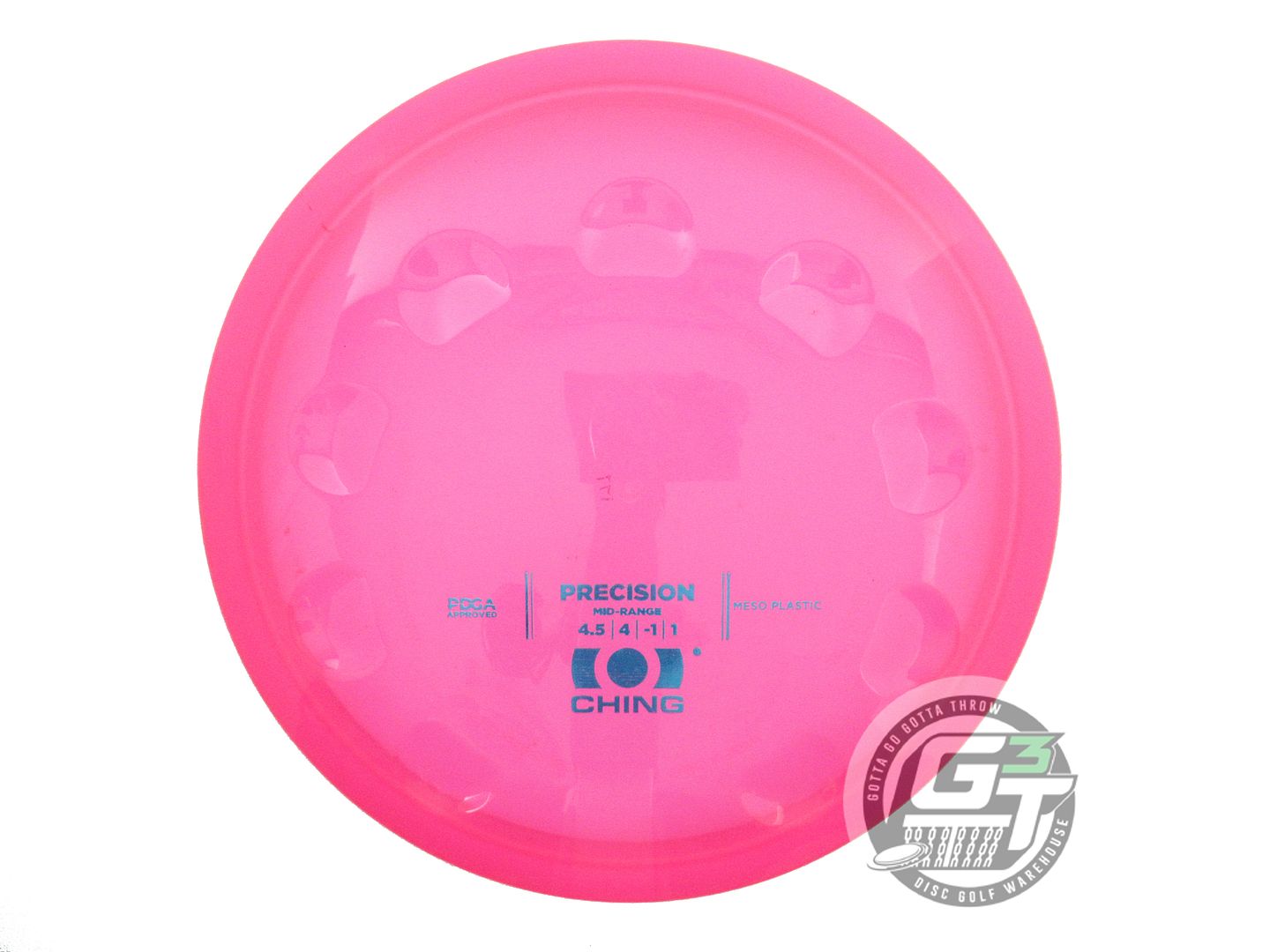 USED Ching Meso Precision 177g Pink Blue Foil Midrange Golf Disc