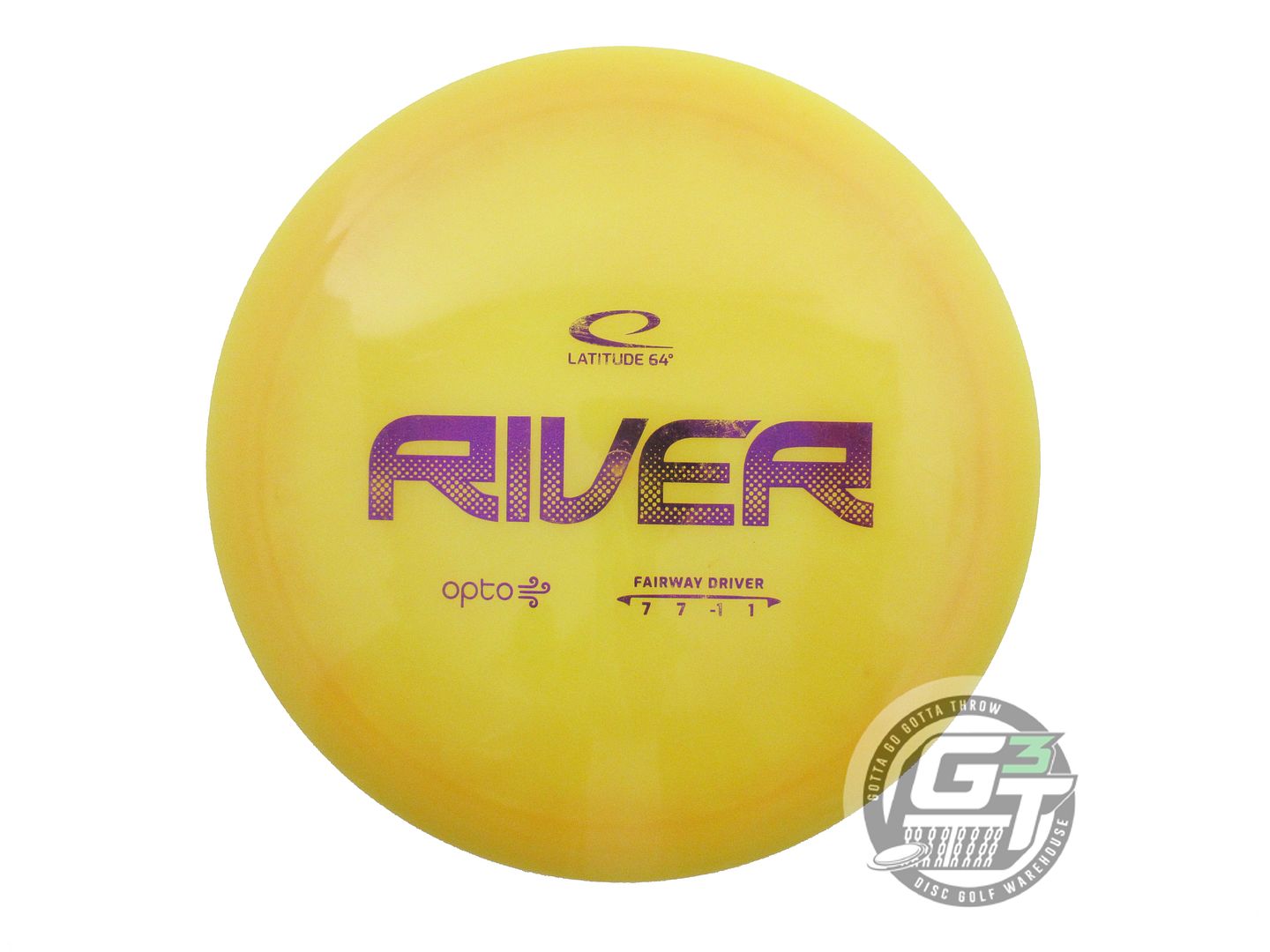 USED Latitude 64 Opto AIR River 159g Yellow Purple Foil Fairway Driver Golf Disc