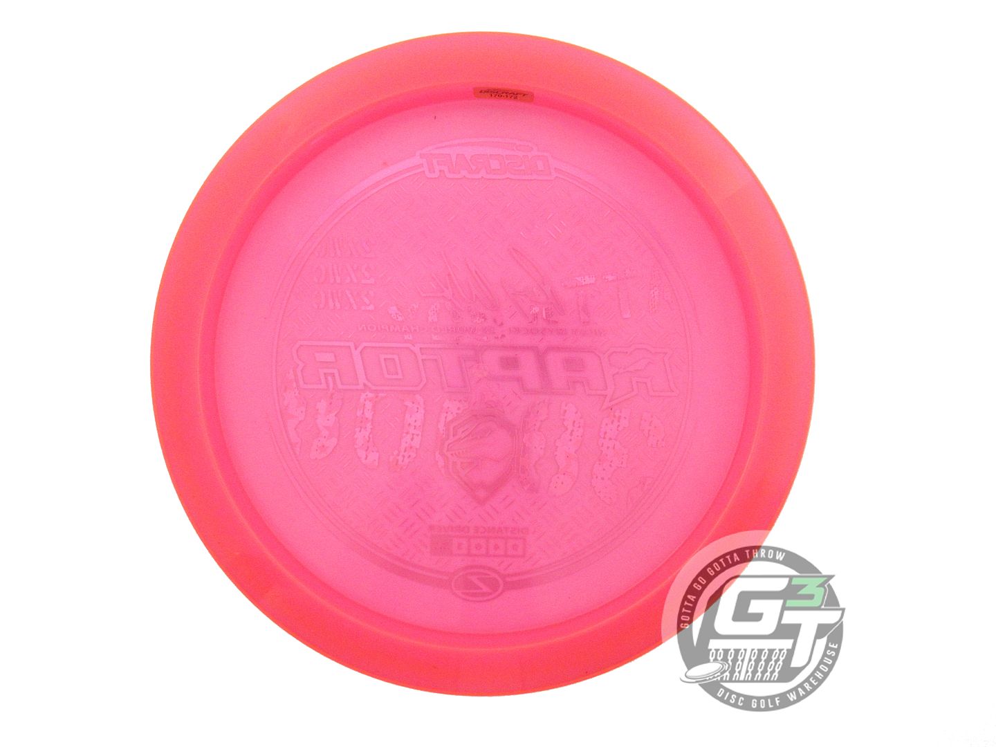NOS Discraft [WYSOCKI] Z Raptor 172g Pink Rainbow Foil Distance Driver Golf Disc