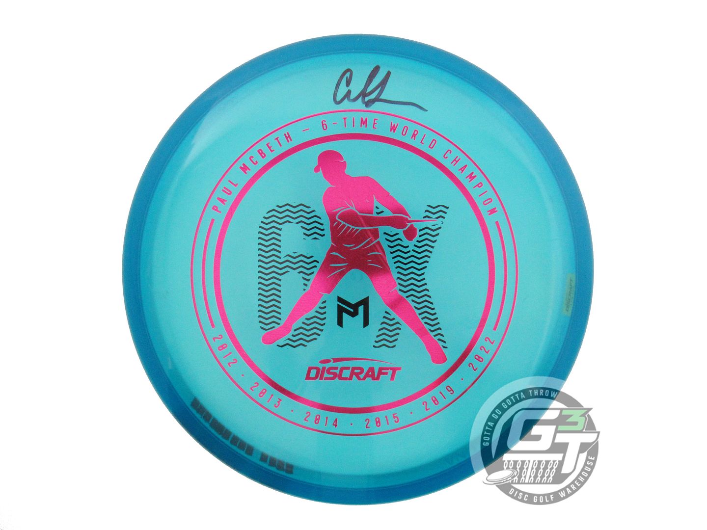 USED Discraft [McBETH] 6X CryZtal Luna 174g Blue Magenta Foil Putter Golf Disc