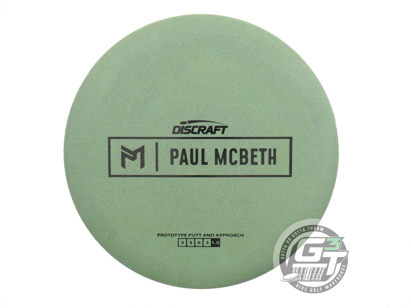 USED Discraft [McBETH] PROTO Rubber Blend Kratos 176g Green Putter Golf Disc