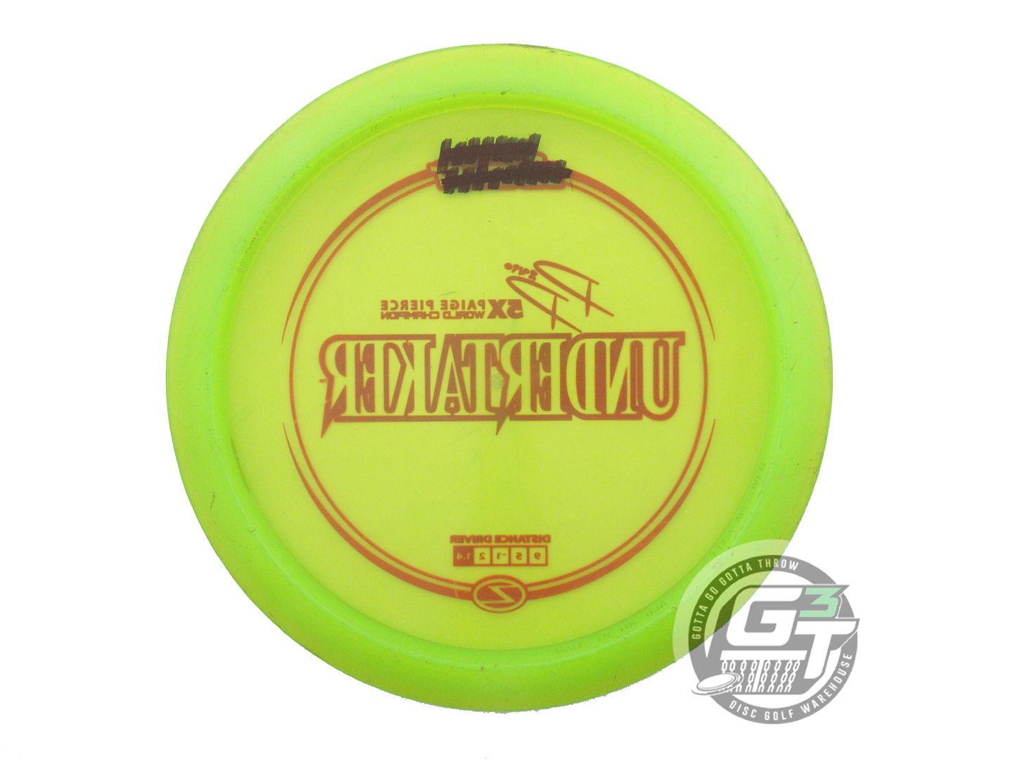 USED Discraft [PIERCE] Z Undertaker 175g Lime Purple Stamp Distance Driver Disc