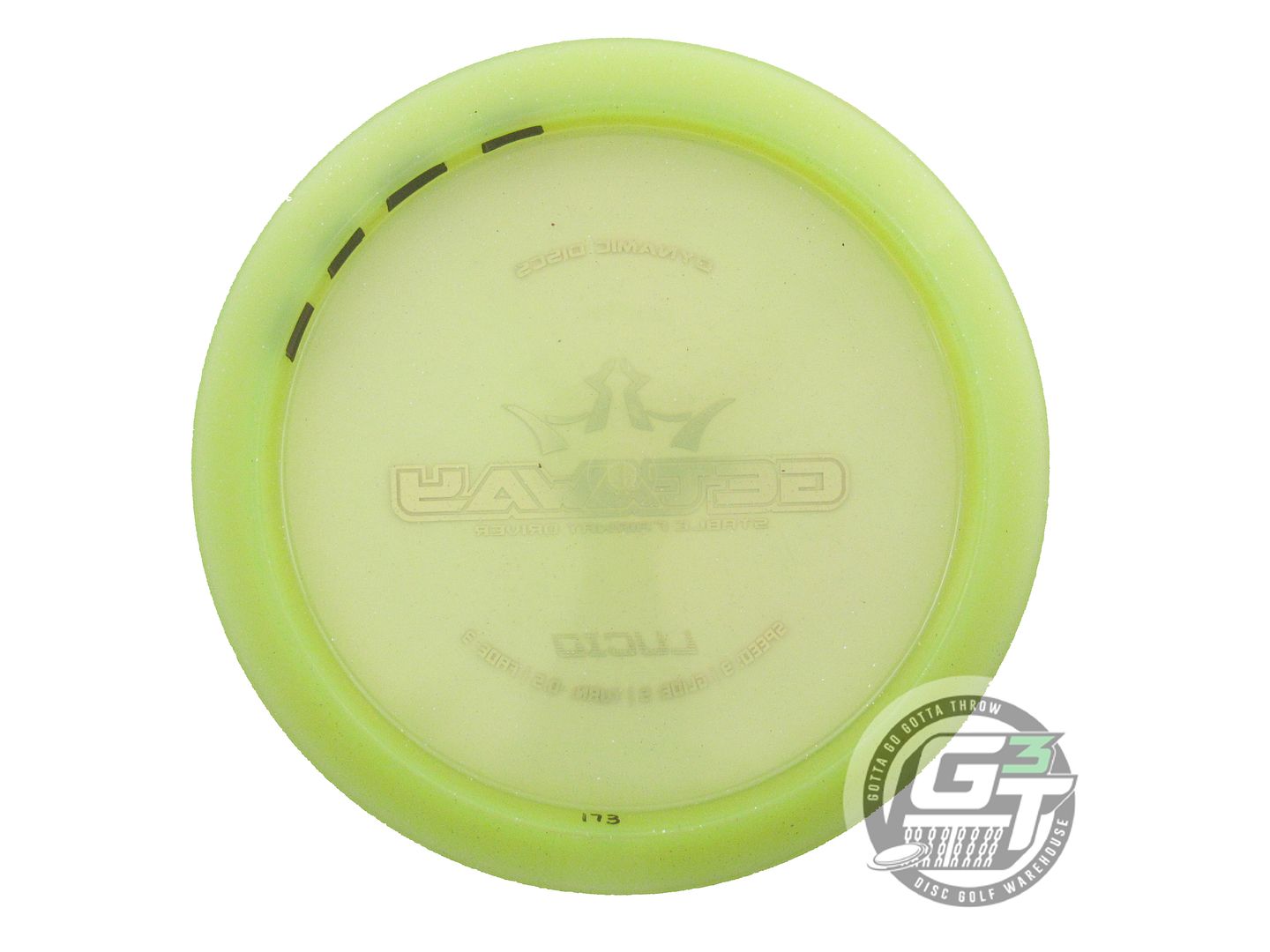 USED Dynamic Discs Lucid Getaway 173g Lime Orange Foil Distance Driver Disc