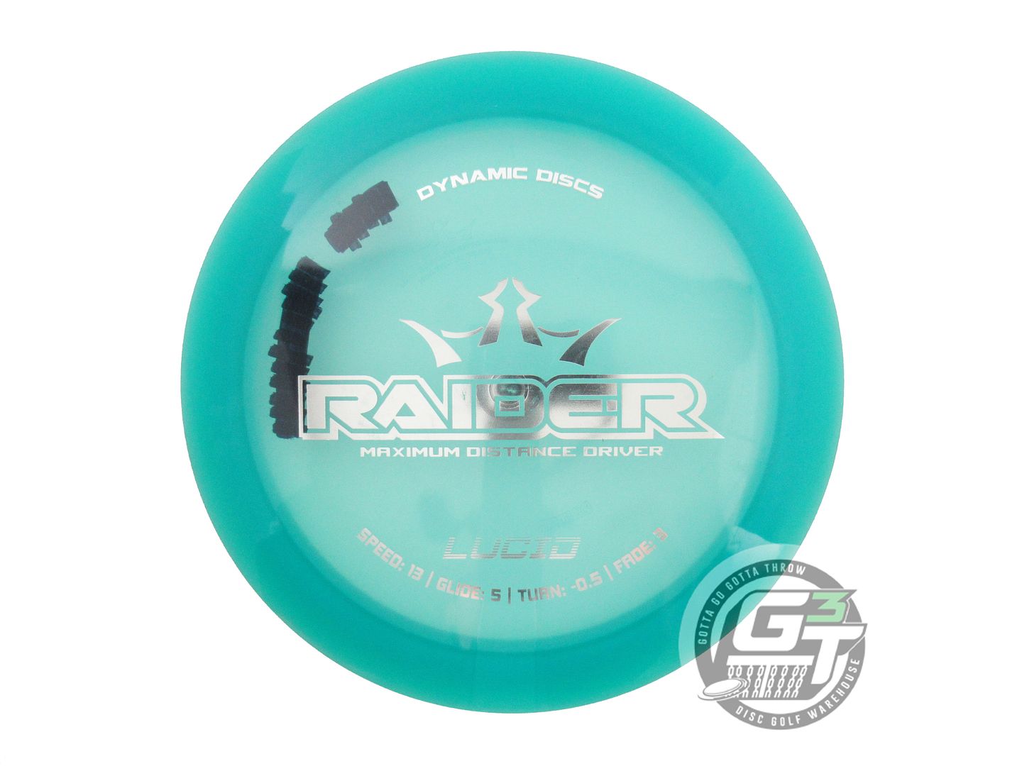 USED Dynamic Discs Lucid Raider 174g Teal Silver Foil Distance Driver Golf Disc