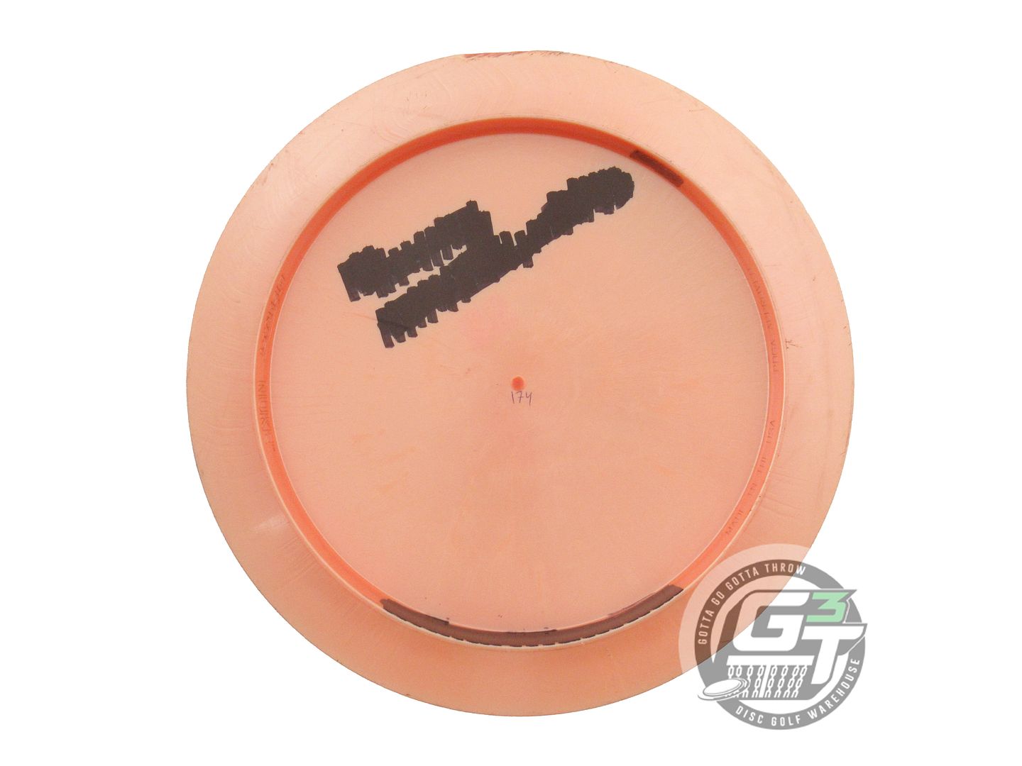 USED Discraft Big Z Nuke 174g Orange Wiped Stamp Distance Driver Golf Disc