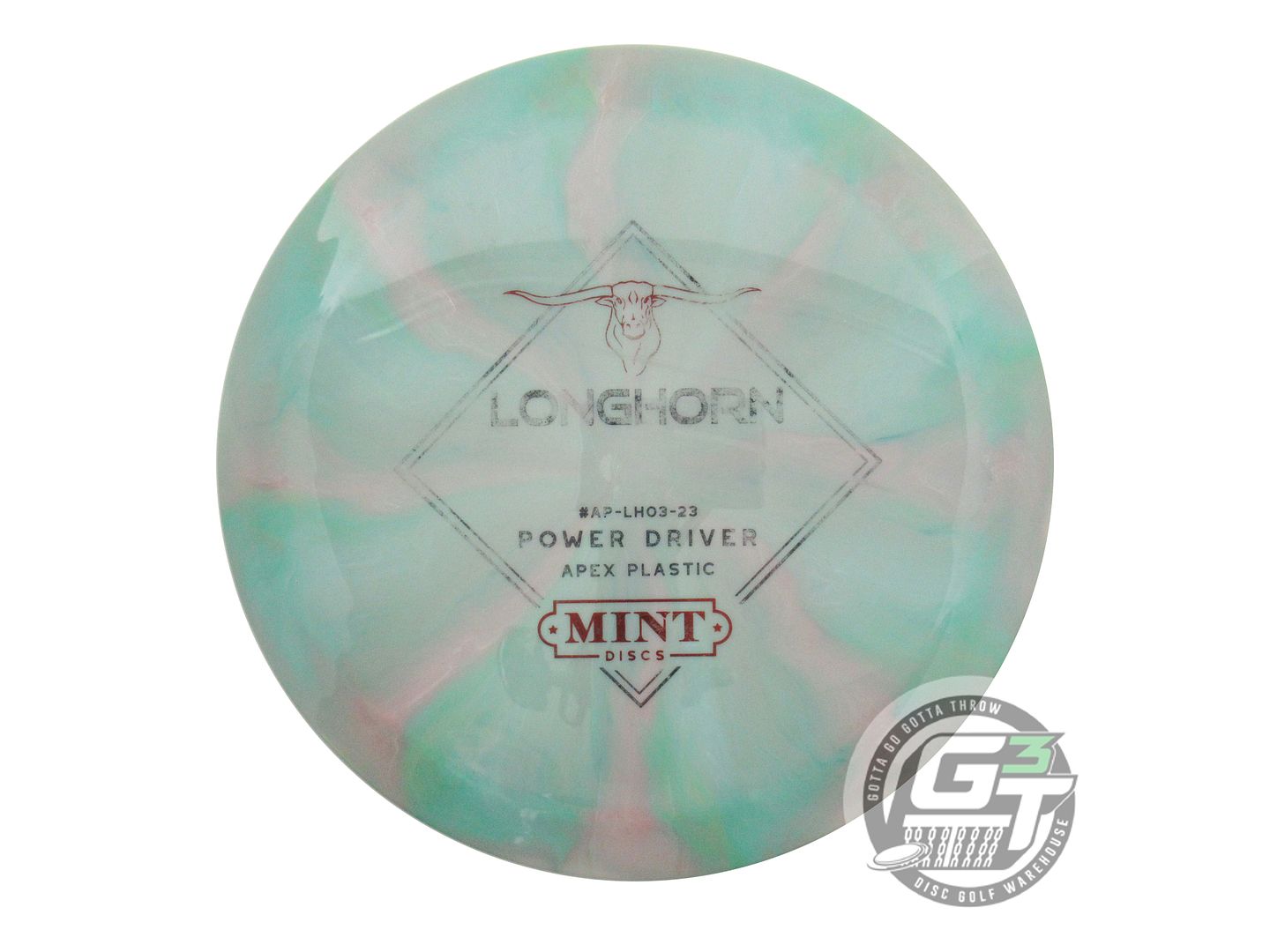 USED Mint Discs Apex Longhorn 169g Green-Pink Distance Driver Golf Disc