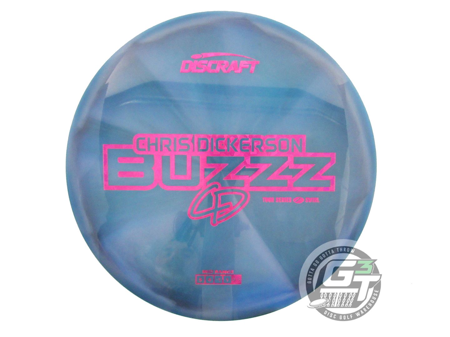USED Discraft [DICKERSON] Z Swirl Buzzz 178g Blue Magenta Shatter Midrange Disc