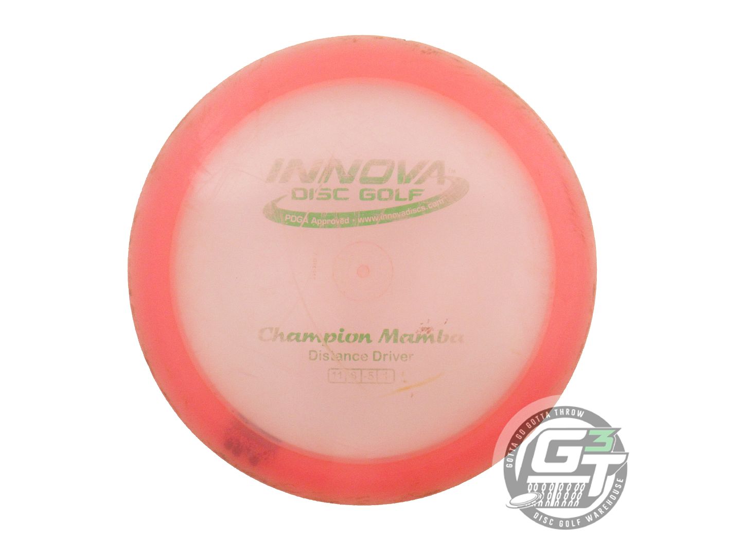 USED Innova Champion Mamba 167g Pink Green Stamp Distance Driver Golf Disc