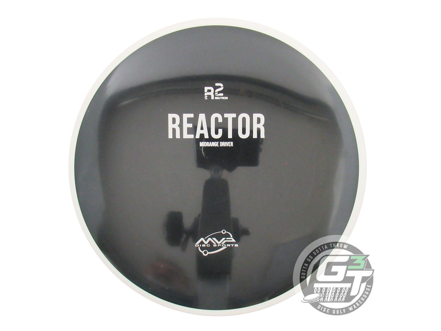 NOS MVP Disc Sports R2 Neutron Reactor 175g Black White Rim A Midrange Golf Disc