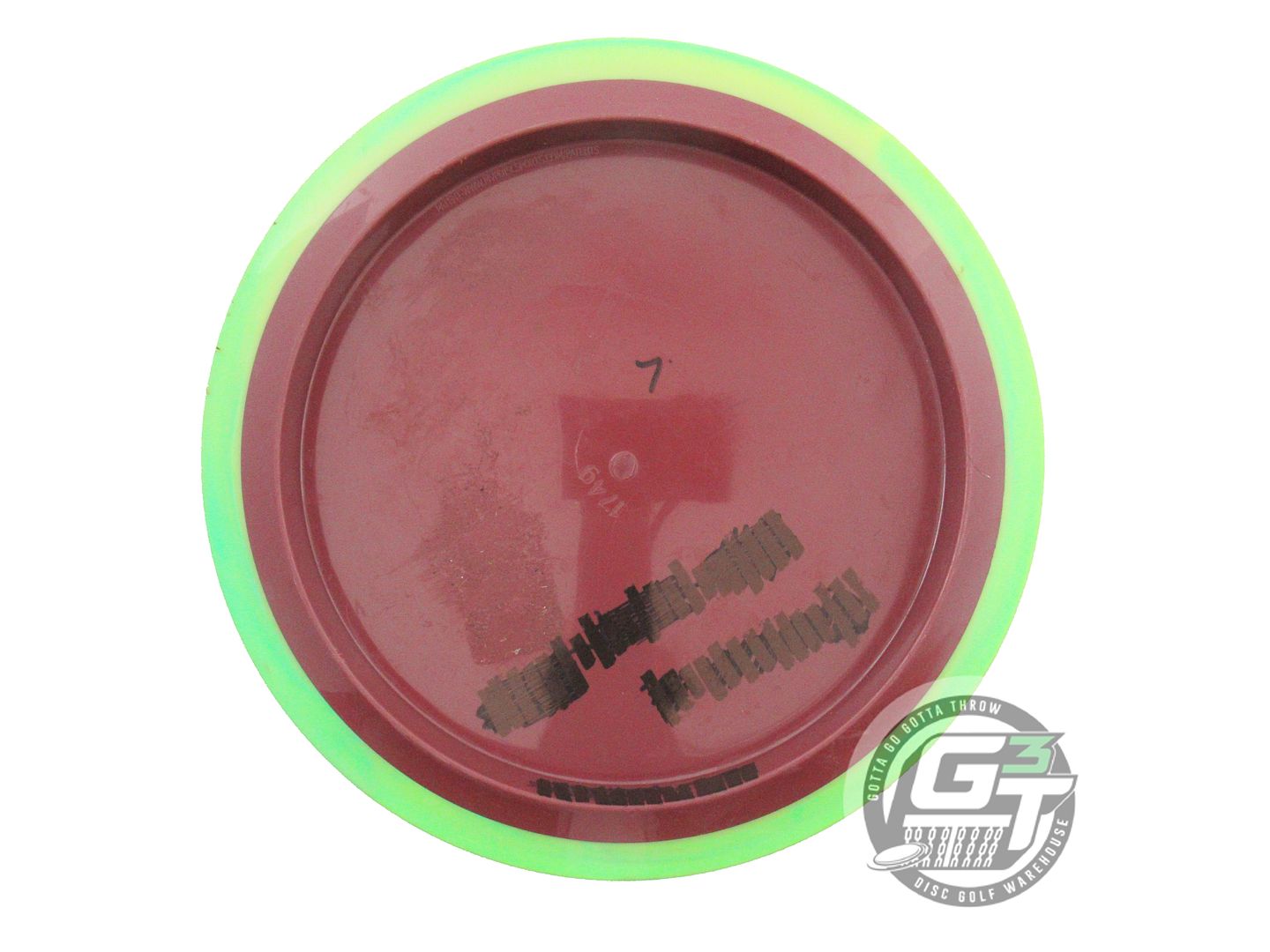 USED Axiom Discs [LIZOTTE] Neutron Time Lapse 174g Maroon Lime Rim Driver Disc