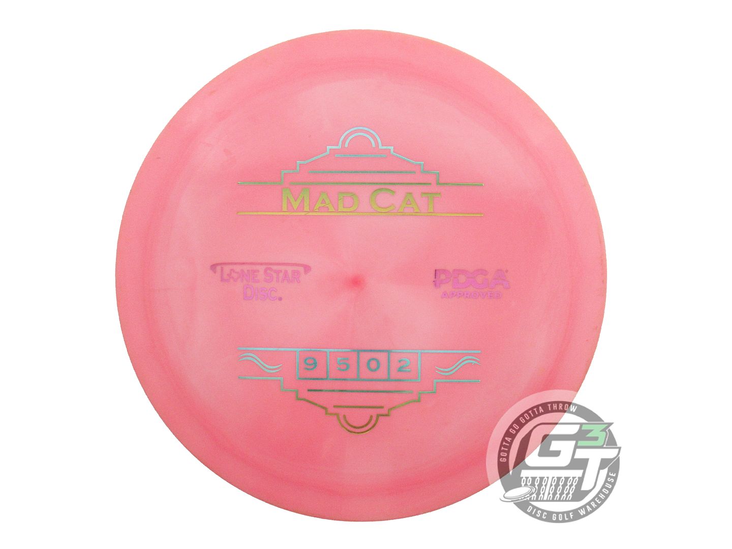 USED Lone Star Bravo Mad Cat 174g Pink Sunset Foil Fairway Driver Golf Disc