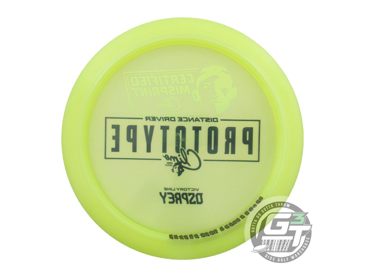 USED Climo X-OUT Victory Line Osprey 167g Yellow Distance Driver Golf Disc