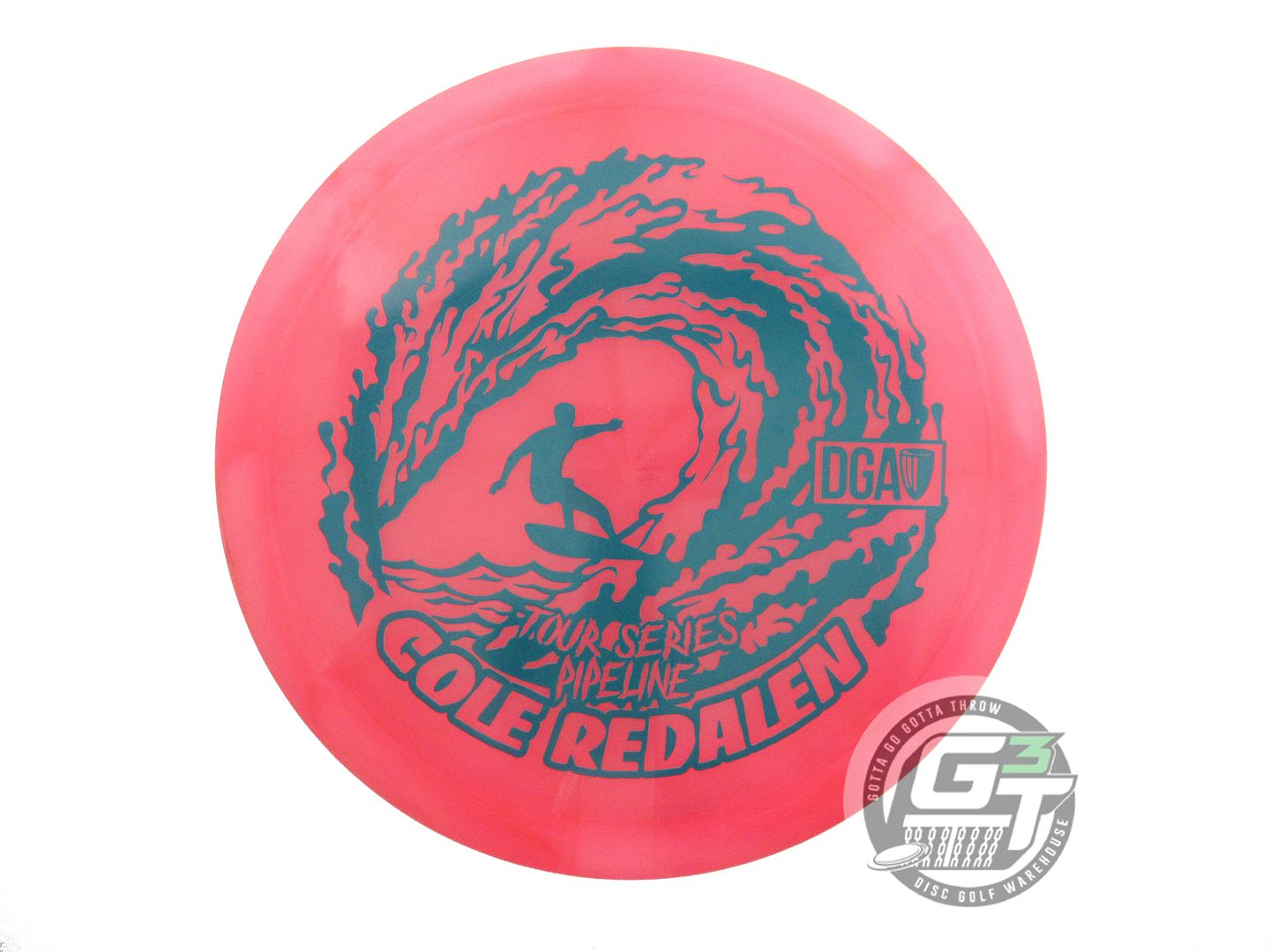 USED DGA [REDALEN] Swirl Pipeline 173g Pink Green Stamp Fairway Driver Golf Disc