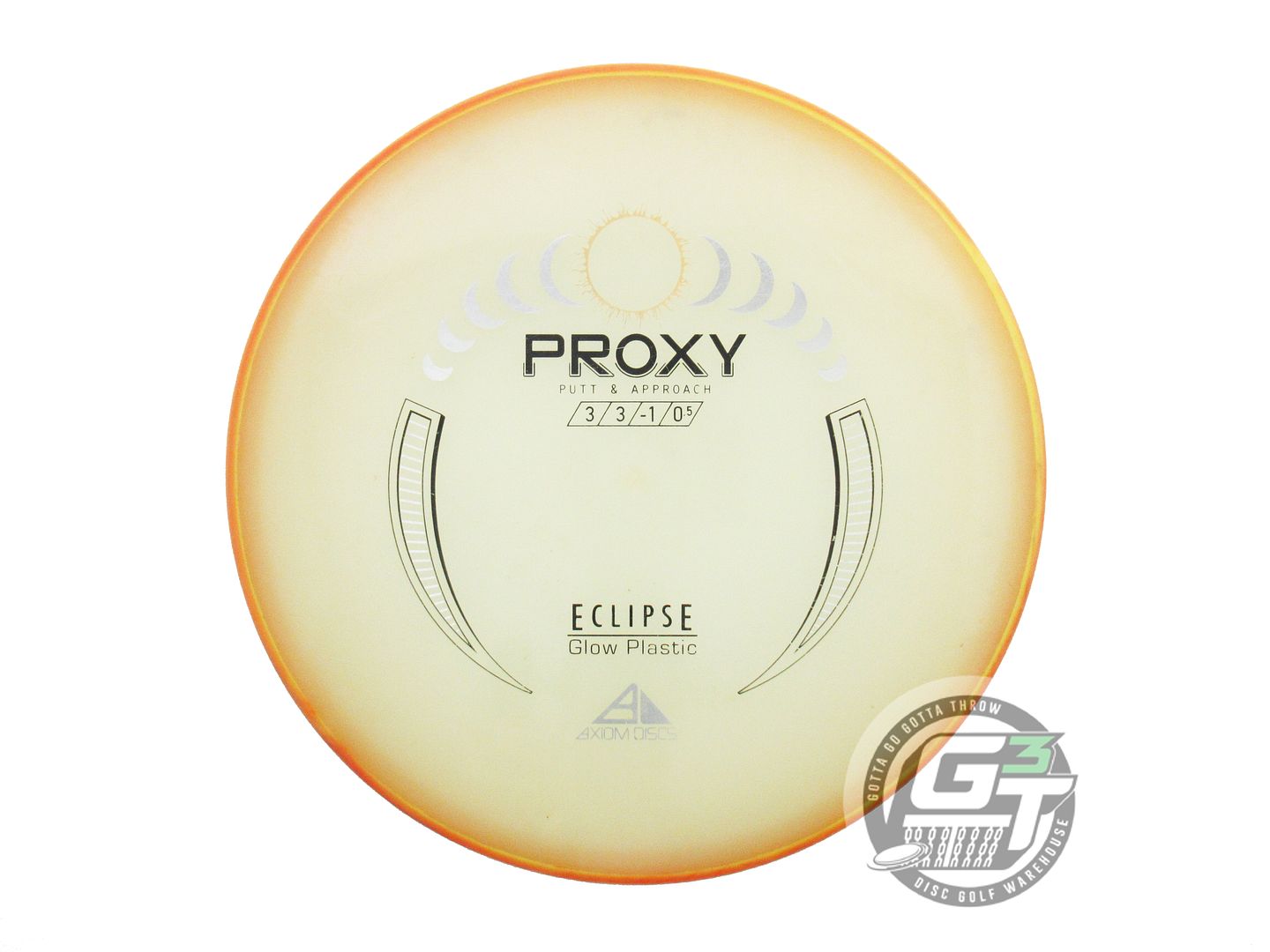 USED Axiom Discs Eclipse Proton Proxy 172g Orange Rim Putter Golf Disc