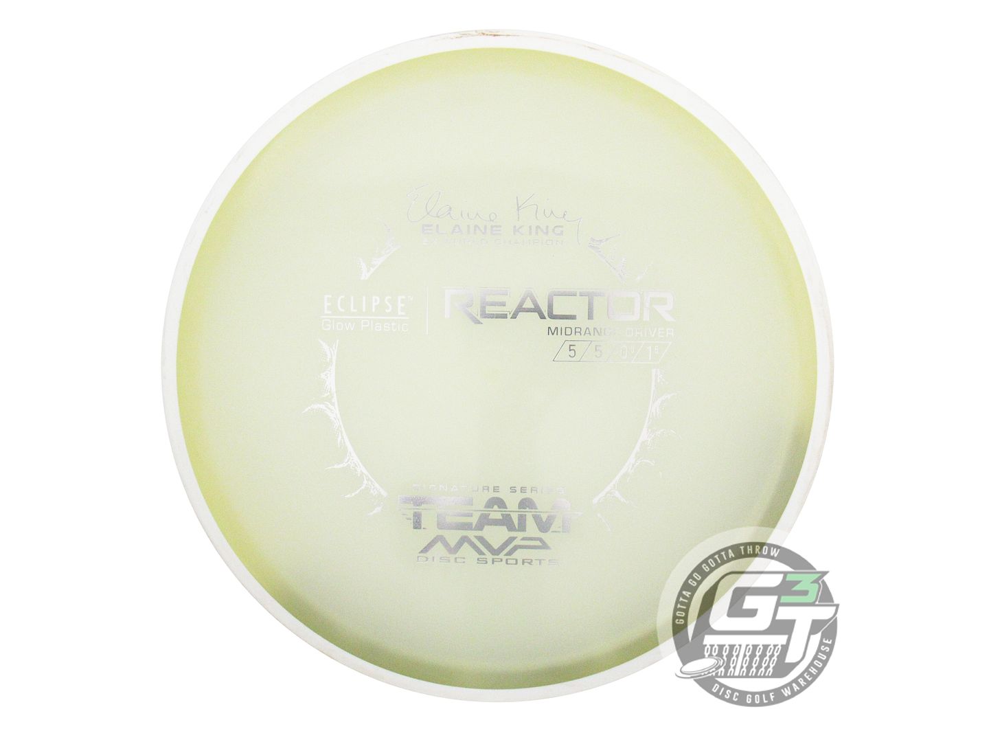 USED MVP Disc Sports Eclipse Proton Reactor 176g Glow Midrange Golf Disc