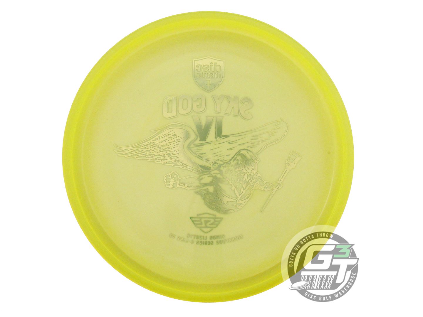 NOS DiscMania SKY GOD 4 C-Line P2 174g Yellow Green Foil Putter Golf Disc