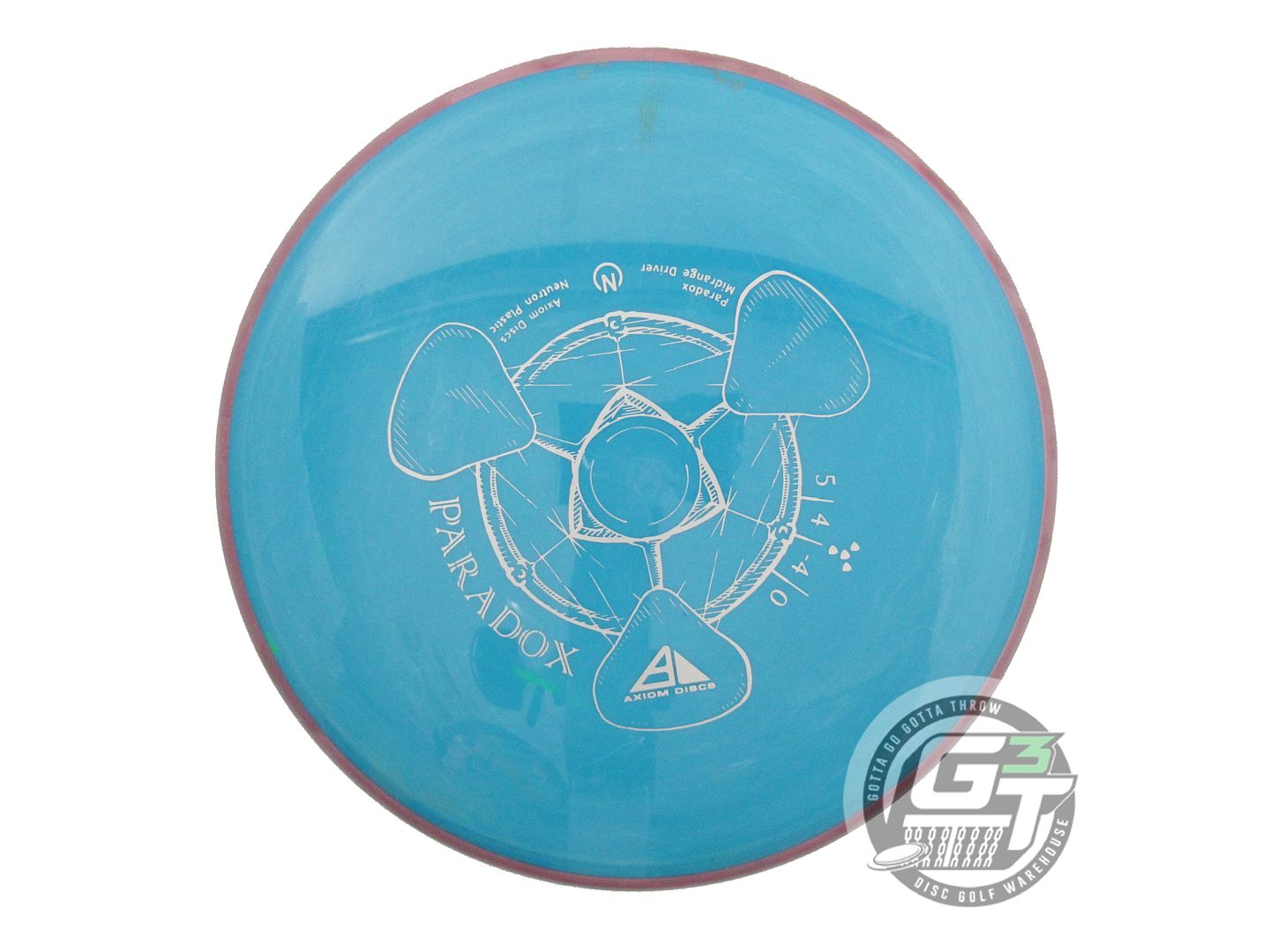 USED Axiom Discs Neutron Paradox 178g Teal Dark Pink Rim Midrange Golf Disc