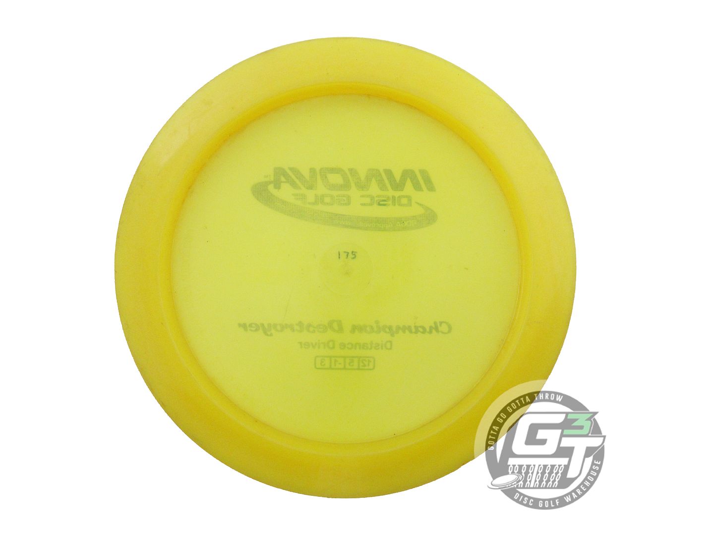 USED Innova Champion Destroyer 175g Yellow Green Matrix Foil Driver Golf Disc