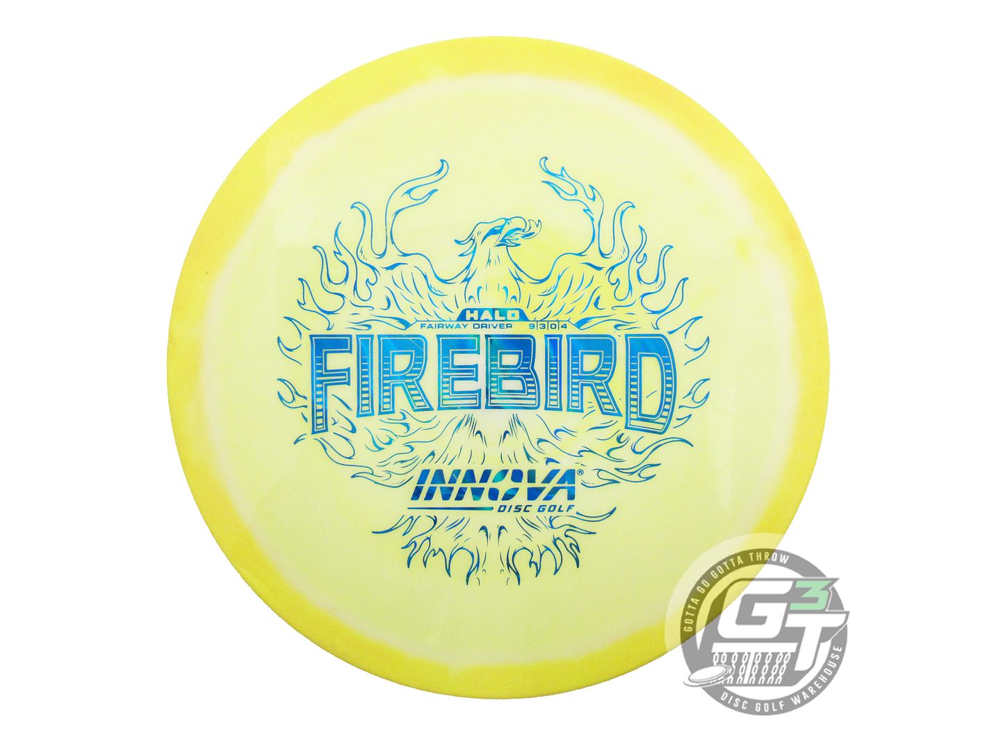 USED Innova Halo Star Firebird 167g Yellow-White Distance Driver Golf Disc