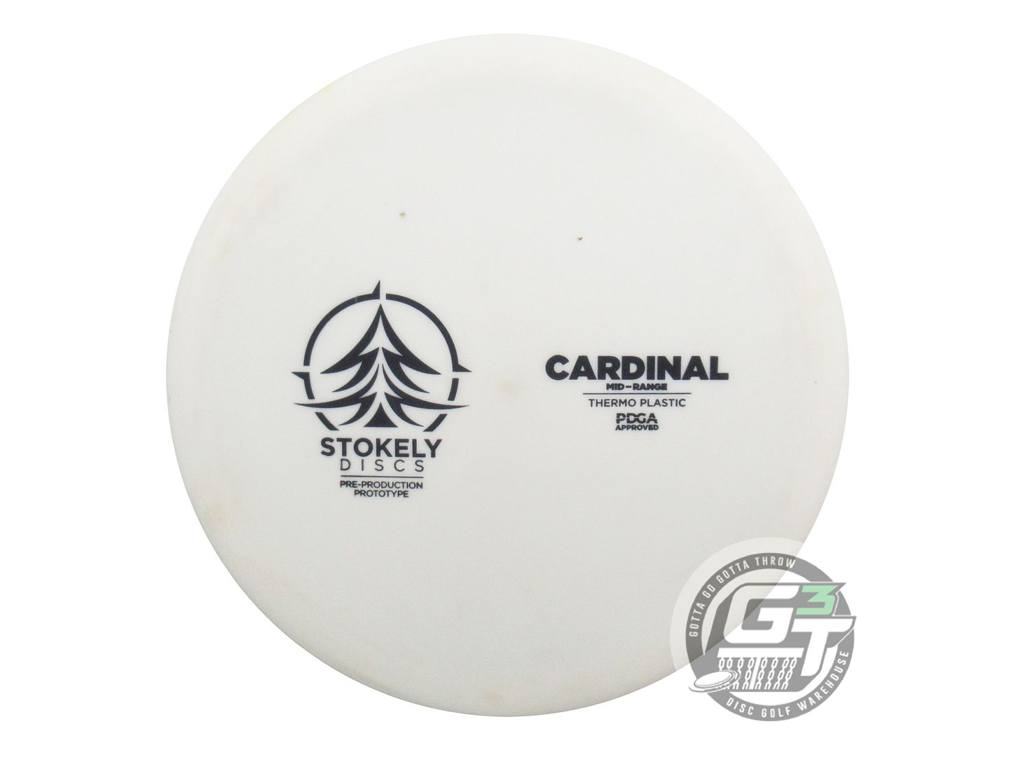 USED Stokely Discs PROTO Thermo Cardinal 176g White Black Stamp Midrange Disc