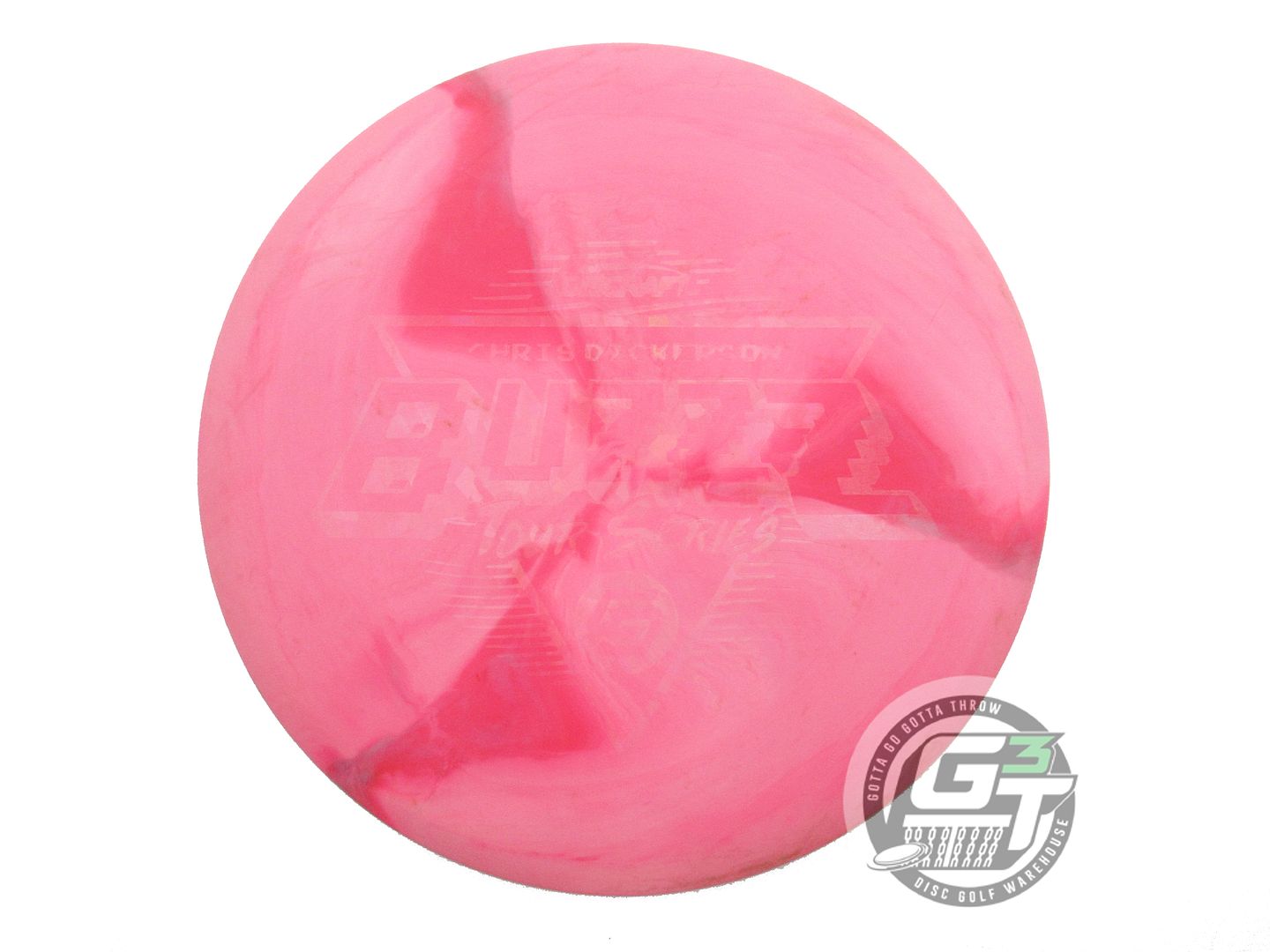 USED Discraft [DICKERSON] Swirl ESP Buzzz 180g Pink-Red Midrange Golf Disc