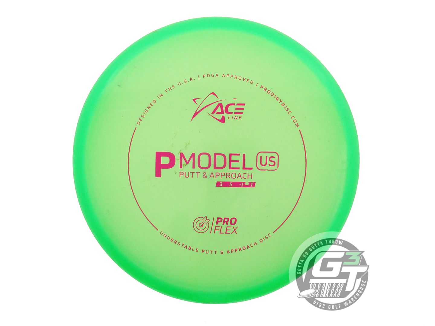 USED Prodigy Discs ProFlex P Model US 174g Green Putter Golf Disc