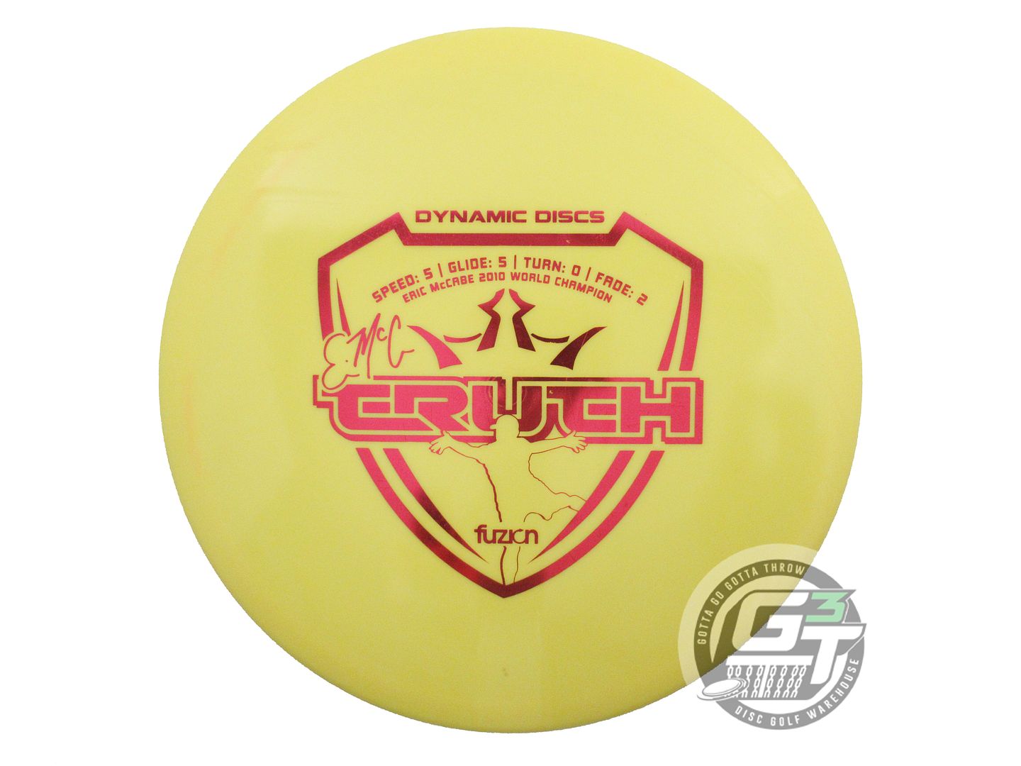 USED Dynamic Discs Fuzion EMAC Truth 173g Yellow Magenta Foil Midrange Golf Disc