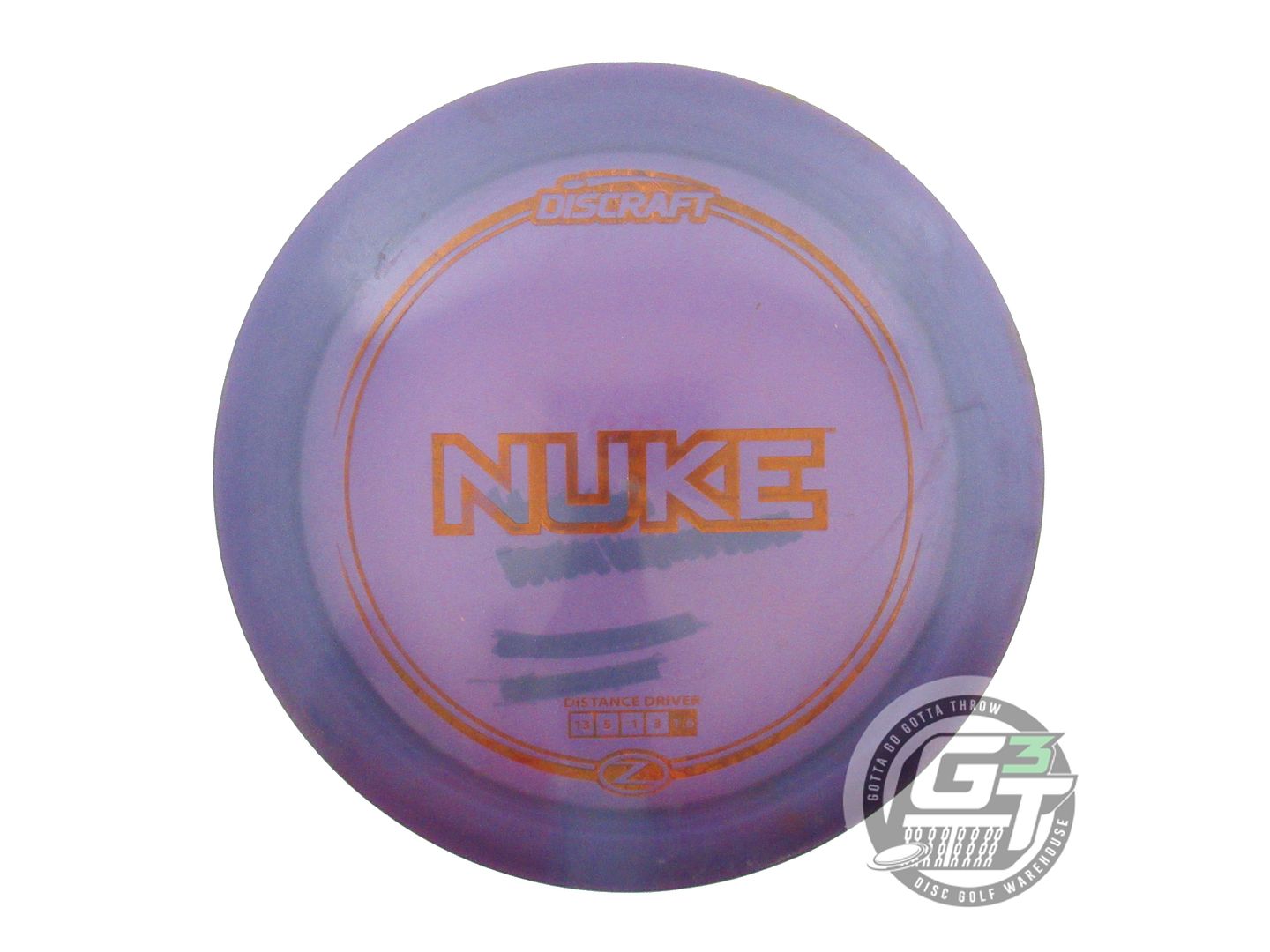 USED Discraft Z Nuke 174g Purple Brown Foil Distance Driver Golf Disc