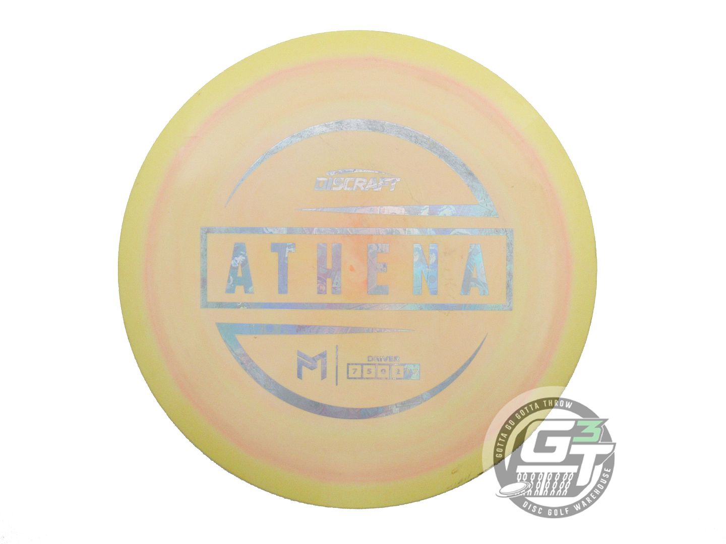 USED Discraft [McBETH] ESP Athena 166g Yellow-Pink Money Foil Driver Golf Disc