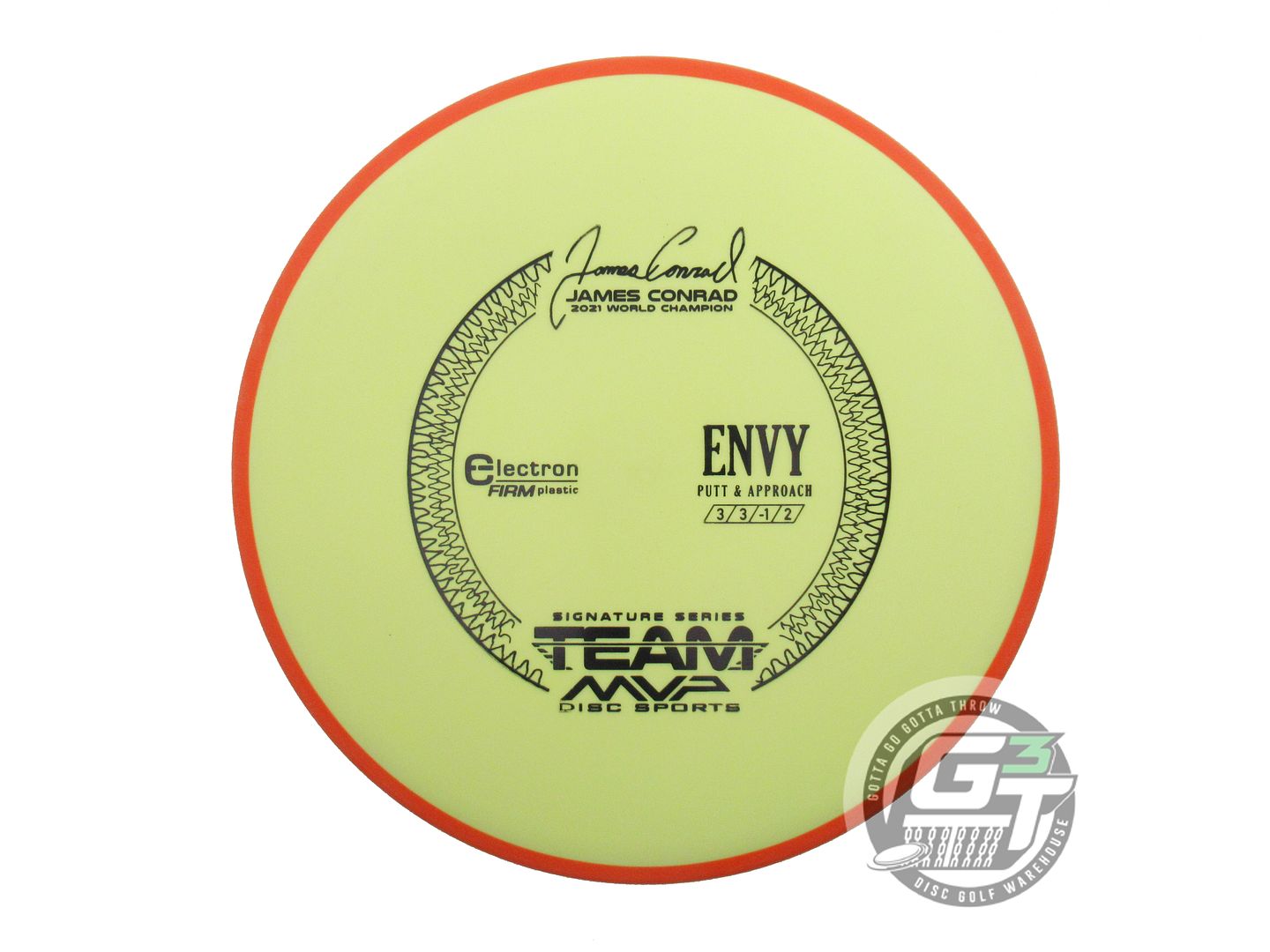 NOS Axiom Discs [CONRAD] Electron Firm Envy 173g Yellow Orange Rim Putter Disc