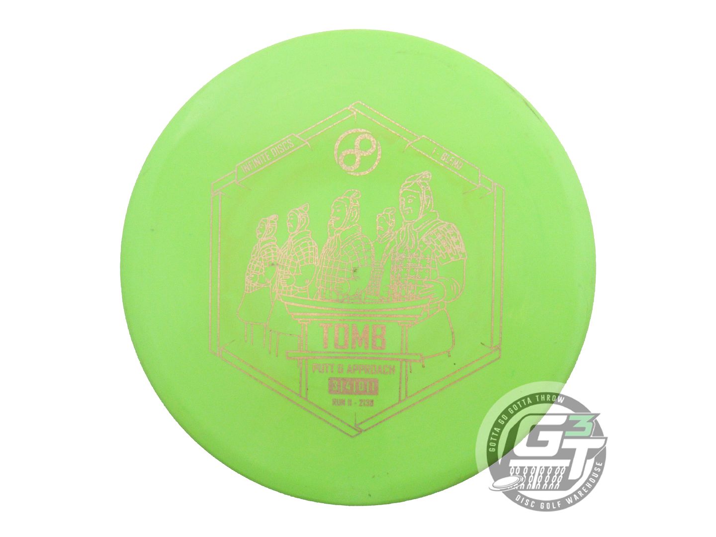 USED Infinite I-Blend Tomb 175g Lime Gold Glitter Foil Putter Golf Disc