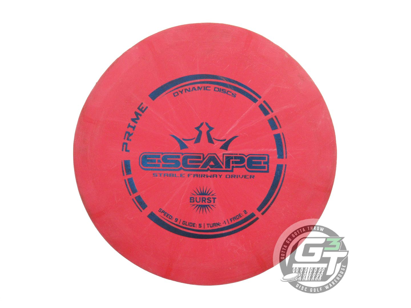USED Dynamic Discs Prime Burst Escape 173g Red Blue Foil Fairway Driver Disc