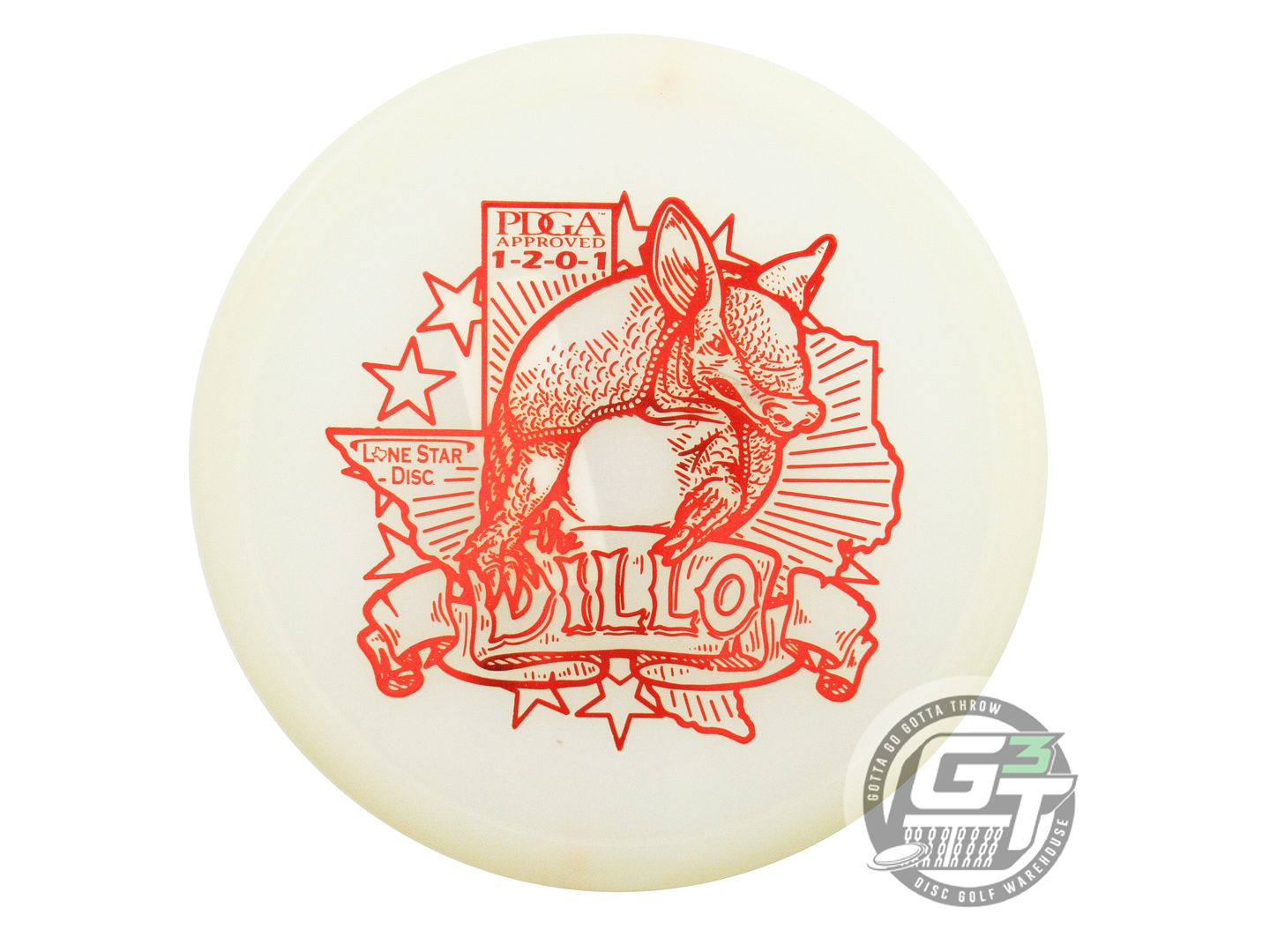 Lone Star Artist Series Glow Armadillo Putter Golf Disc (Individually Listed)