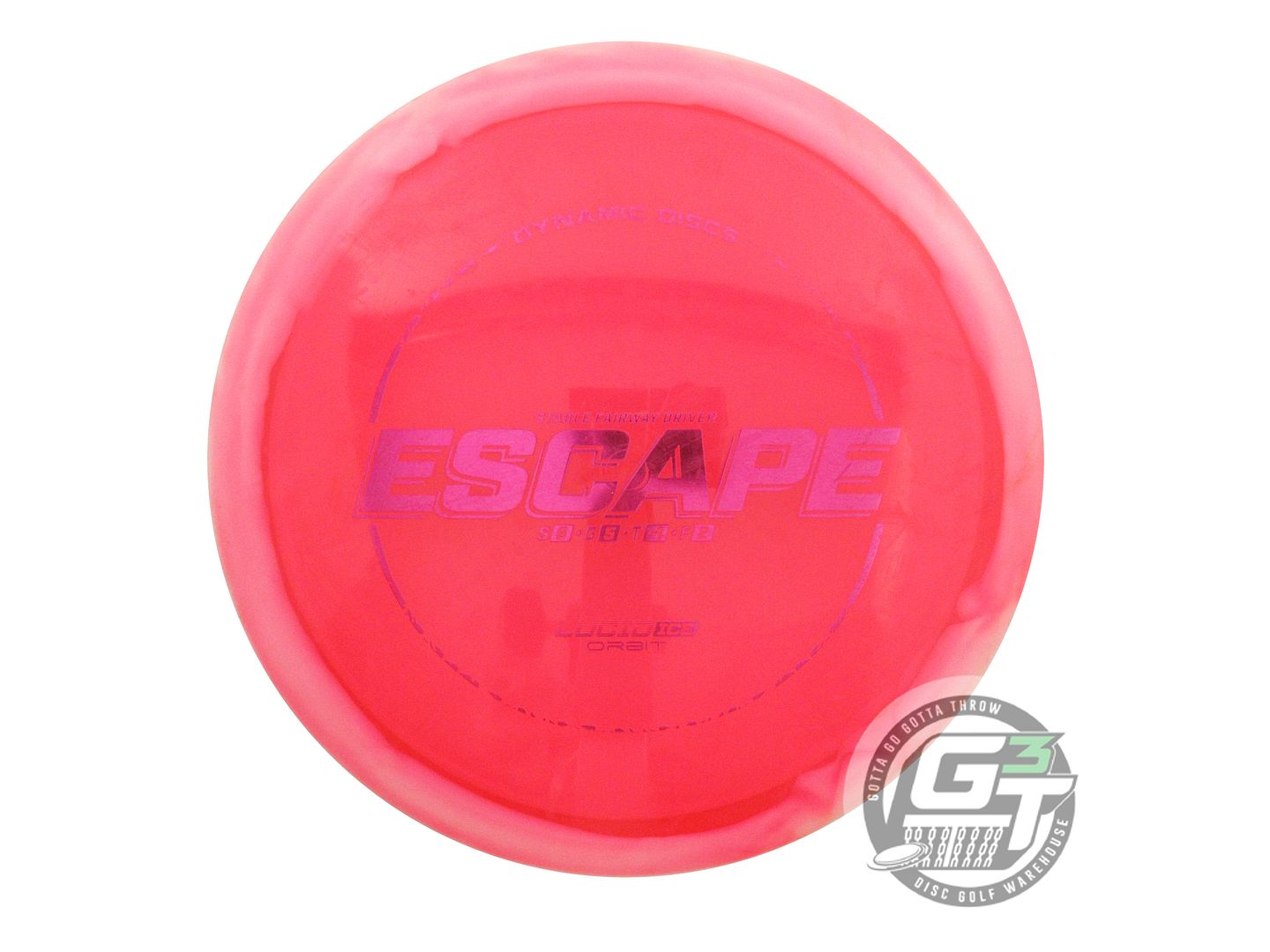 USED Dynamic Discs Lucid Ice Orbit Escape 173g White-Red Fairway Driver Disc