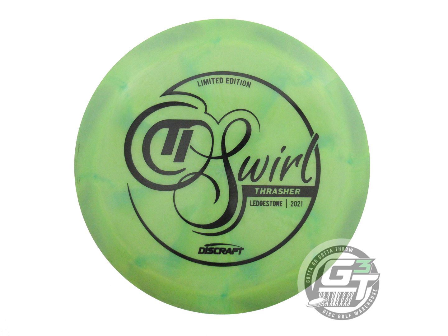 USED Discraft [LEDGESTONE] Titanium Swirl Thrasher 173g Green Driver Golf Disc