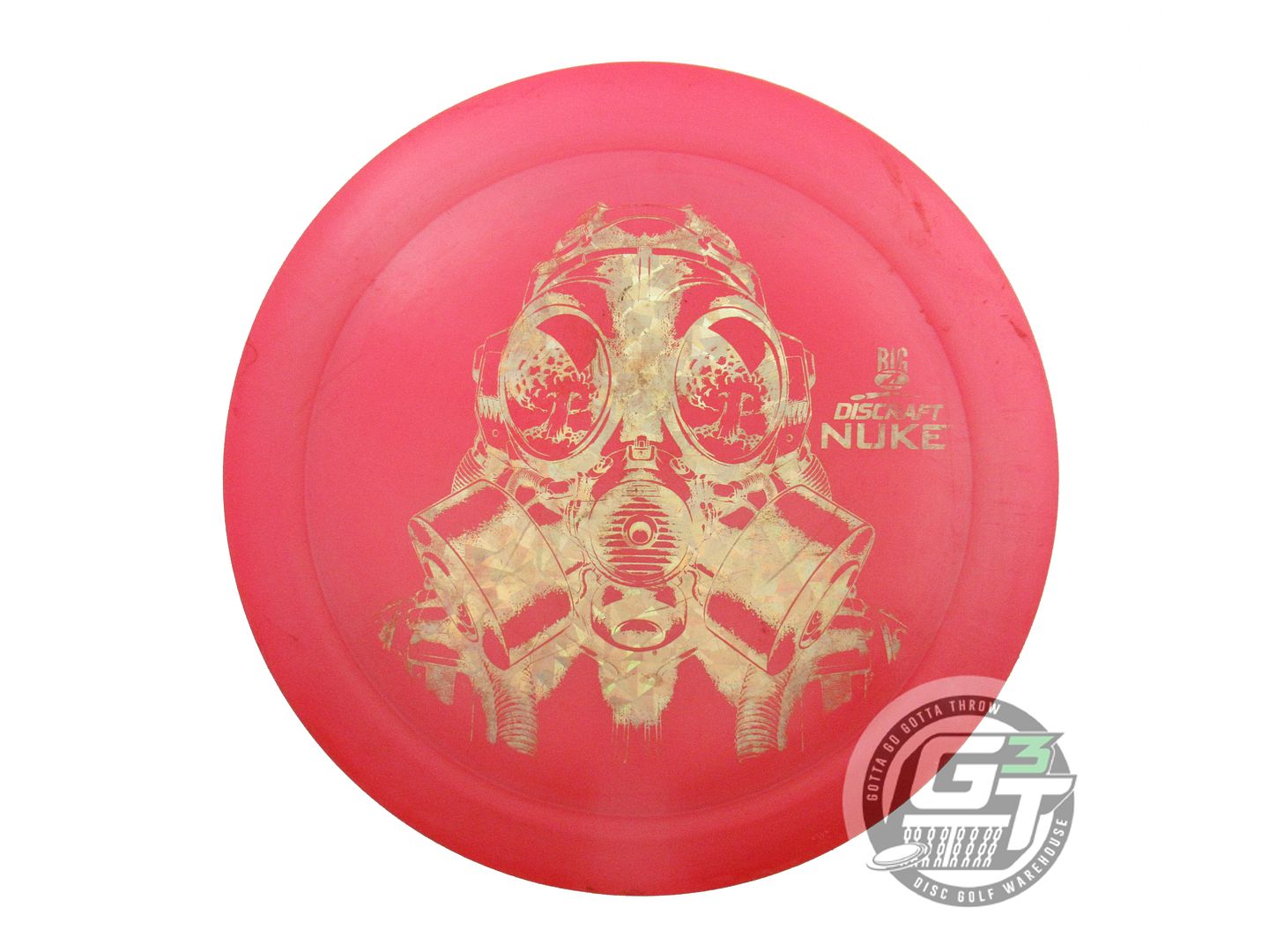 USED Discraft Big Z Nuke 175g Hot Pink Gold Shatter Distance Driver Golf Disc