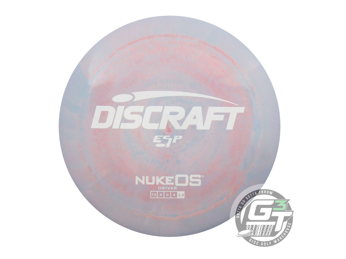 NOS Discraft ESP Nuke OS 172g Blue-Pink White Stamp Distance Driver Golf Disc