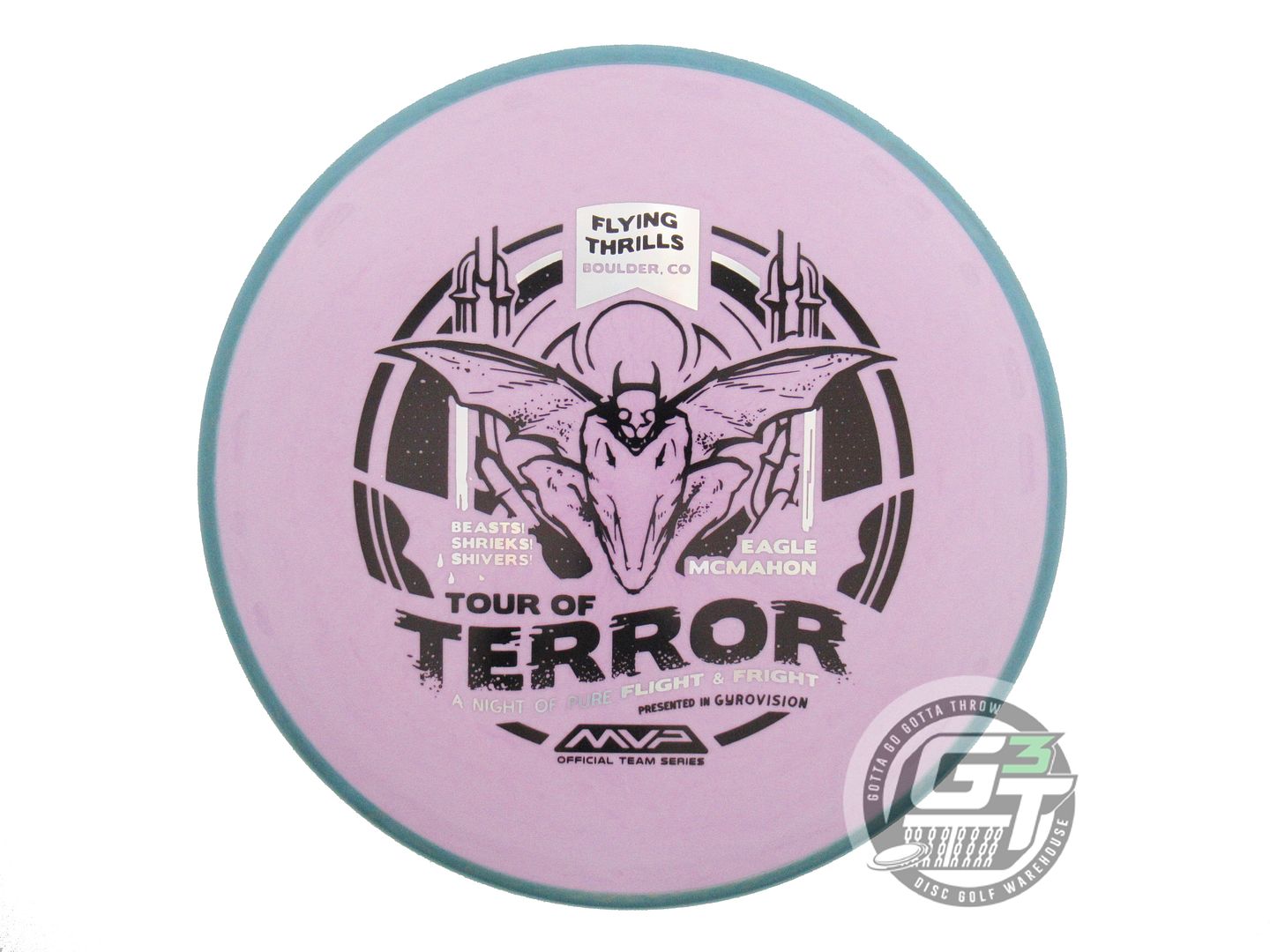 NOS Axiom Discs [McMAHON] Fission Pyro 178g Lilac Teal Rim Midrange Golf Disc