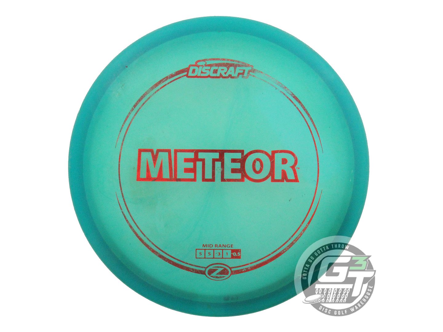 USED Discraft Z Meteor 178g Teal Red Foil Midrange Golf Disc