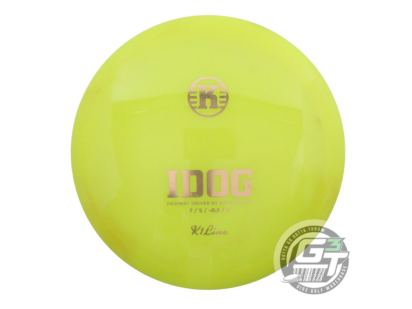 USED Kastaplast K1 Idog 172g Yellow Gold Foil Fairway Driver Golf Disc