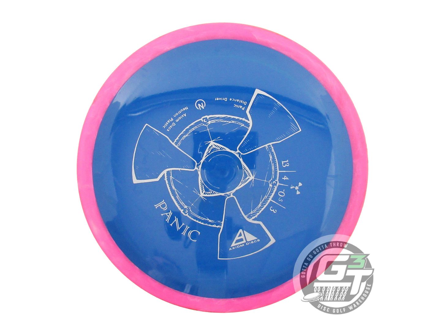 USED Axiom Discs Neutron Panic 168g Blue Pink Rim Distance Driver Disc