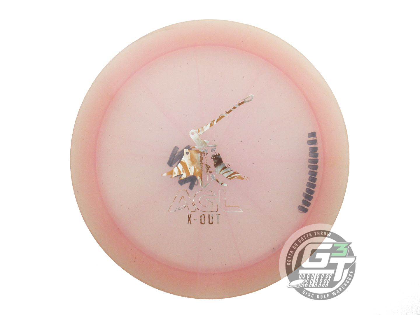 USED Above Ground Level X-OUT Alpine Cedar 174g Lt. Pink Distance Driver Disc