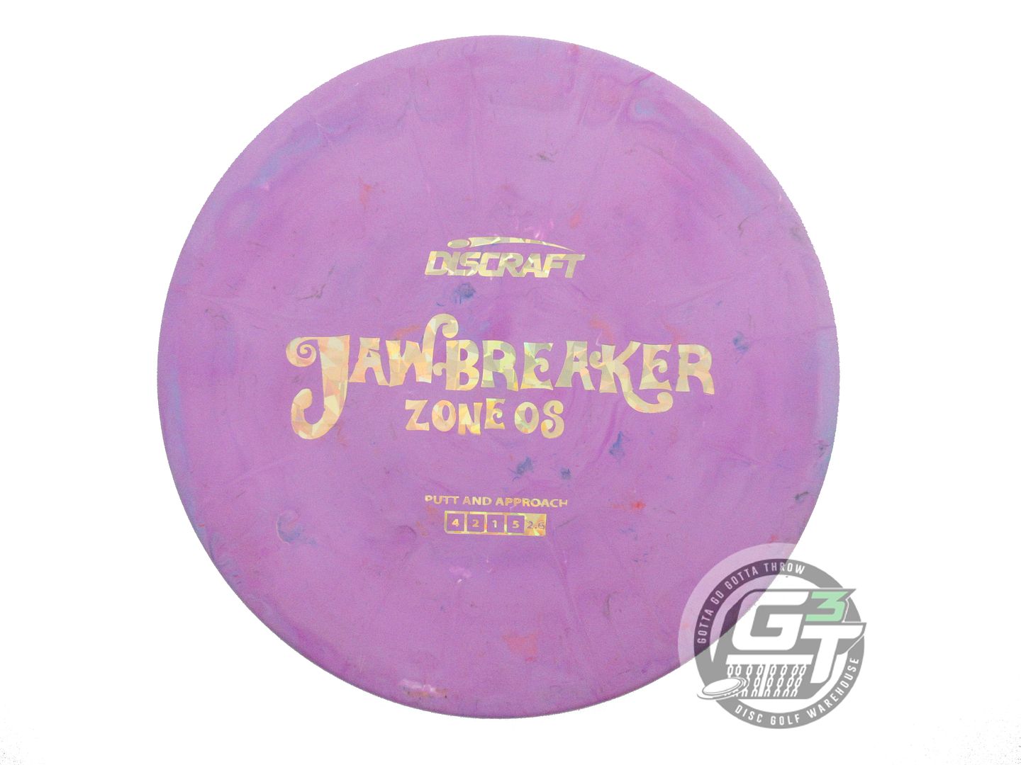 USED Discraft Jawbreaker Zone OS 175g Purple Gold Shatter Foil Putter Golf Disc