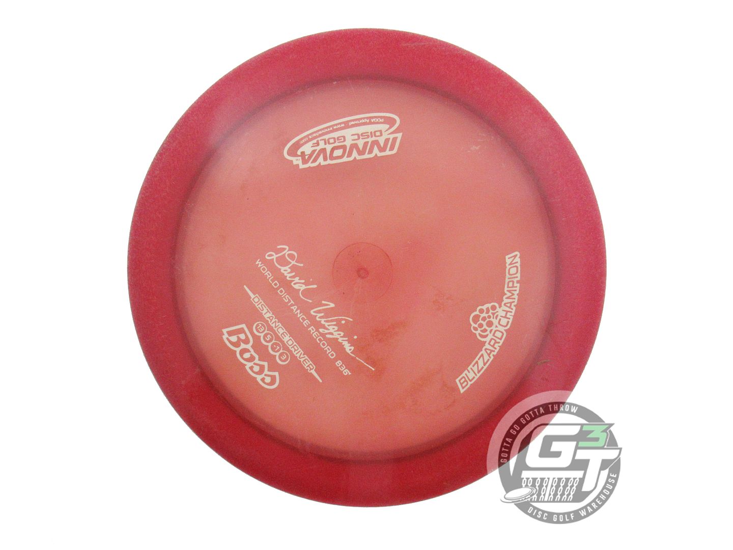 USED Innova Blizzard Boss 167g Red White Stamp Distance Driver Golf Disc