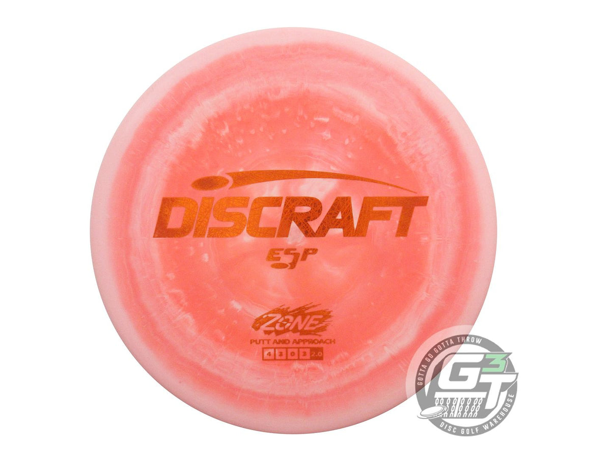 USED Discraft ESP Zone 175g Orange-White Orange Foil Putter Golf Disc