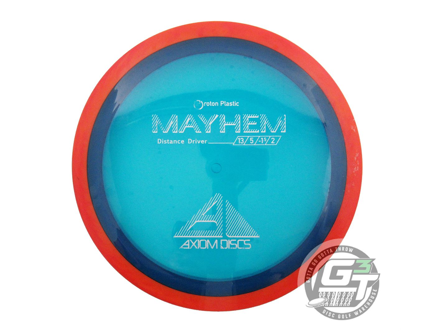 USED Axiom Discs Proton Mayhem 168g Blue Red Rim Distance Driver Golf Disc