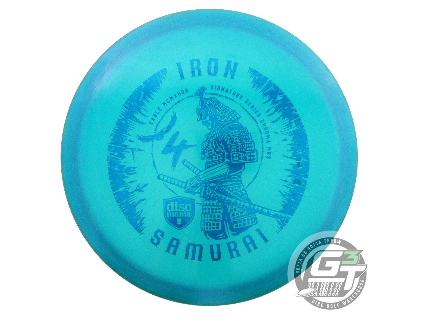 USED DiscMania IRON SAMURAI 4 Chroma MD3 177g Teal Blue Foil Midrange Golf Disc